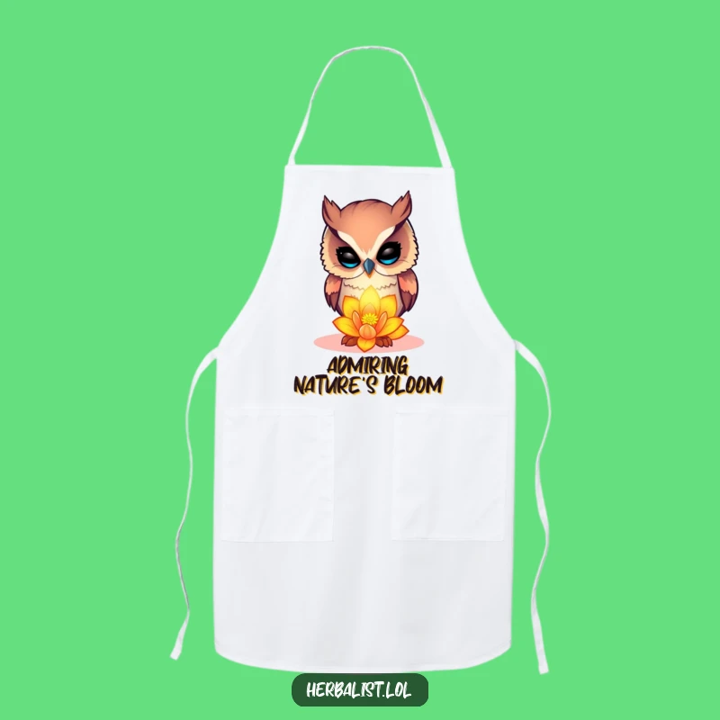 Funny Curious Owl Apron - Humorous Gift for Gardeners & Nature Enthusiasts!