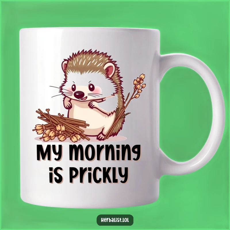 Funny Hedgehog Herbalist Mug - A Charming Gift for Plant Lovers & Crafters!