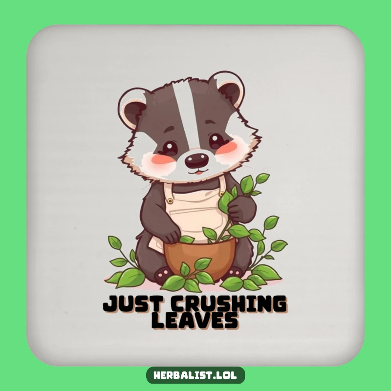 Funny Badger Chef Coasters - Humorous Gift for Kitchen Table Protection!