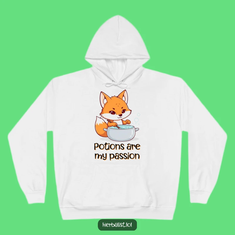 Funny Fox Potion Maker Hoodie - Cozy Humorous Gift for Mystical Brews!
