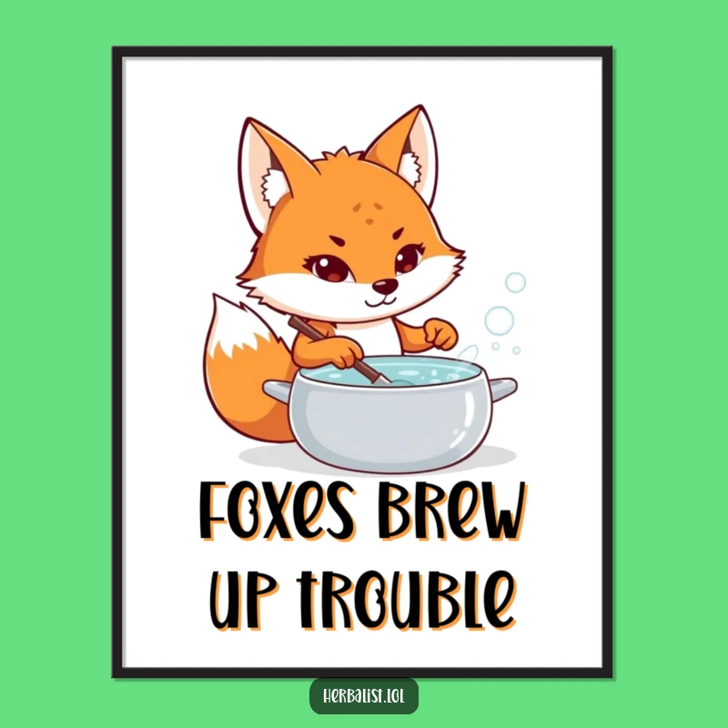 Mystic Fox Potion Free Printable Wall Art - Hilarious Downloadable Decor for Your Den!