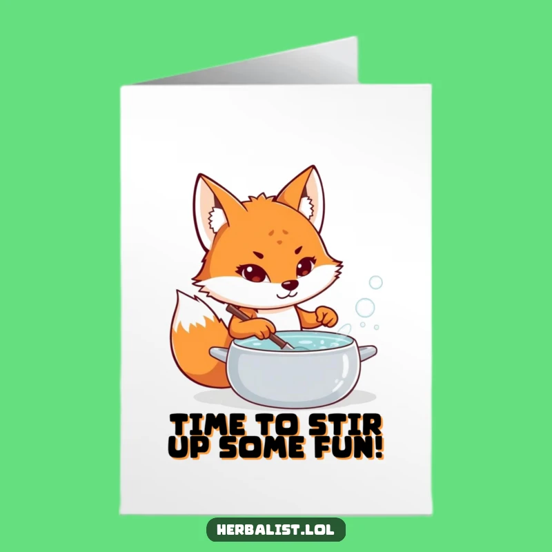 Wicked Fox Potion Free Printable Birthday Card - Hilarious DIY Downloadable Gift for Magic Lovers!
