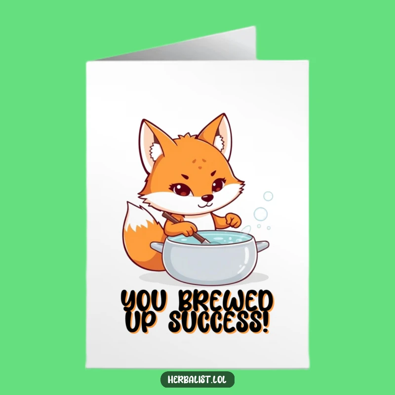 Mystical Fox Brew Free Printable Congrats Card - DIY Downloadable Celebration Gift!