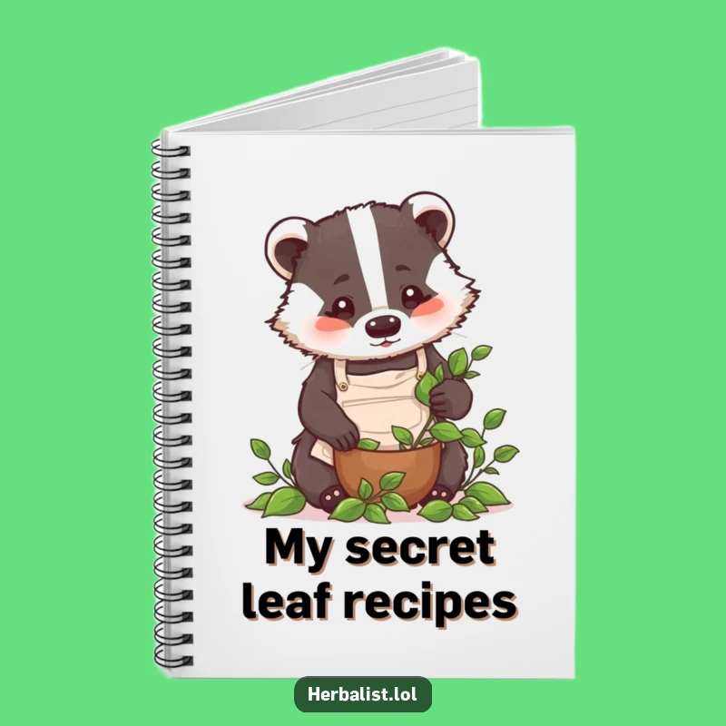 Funny Badger Chef Notebook - Hilarious Gift for Cooks & Journalers!