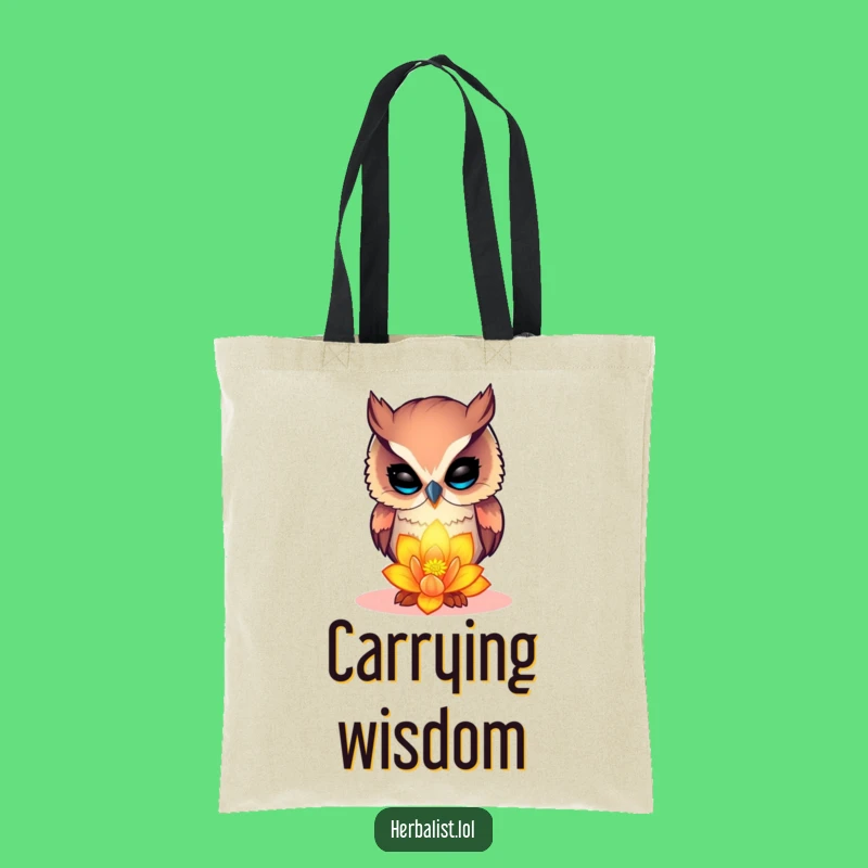 Funny Curious Owl Tote Bag - Carry Your Discoveries with Humorous Style!